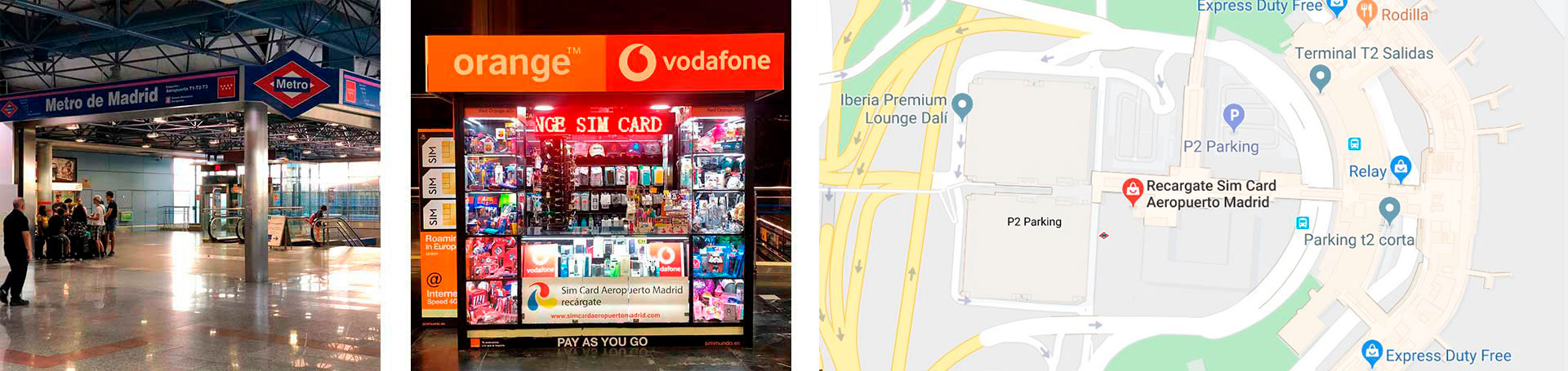 Top up mobile phone credit Sim Cards at Madrid’s Airport